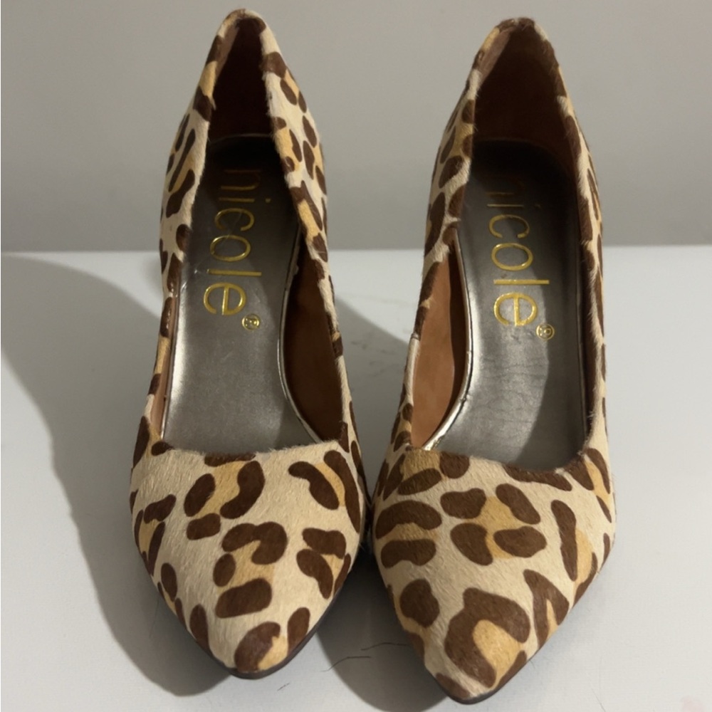 Nicole Brown Leopard Print Heels